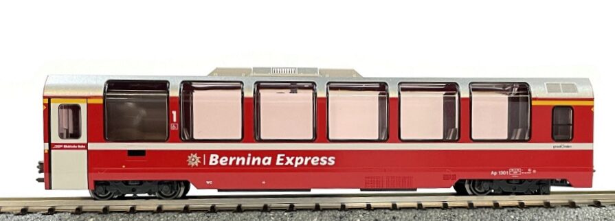 Kato 7074061 Bernina Express Wagen 1.Klasse neues Logo inkl. Schiene